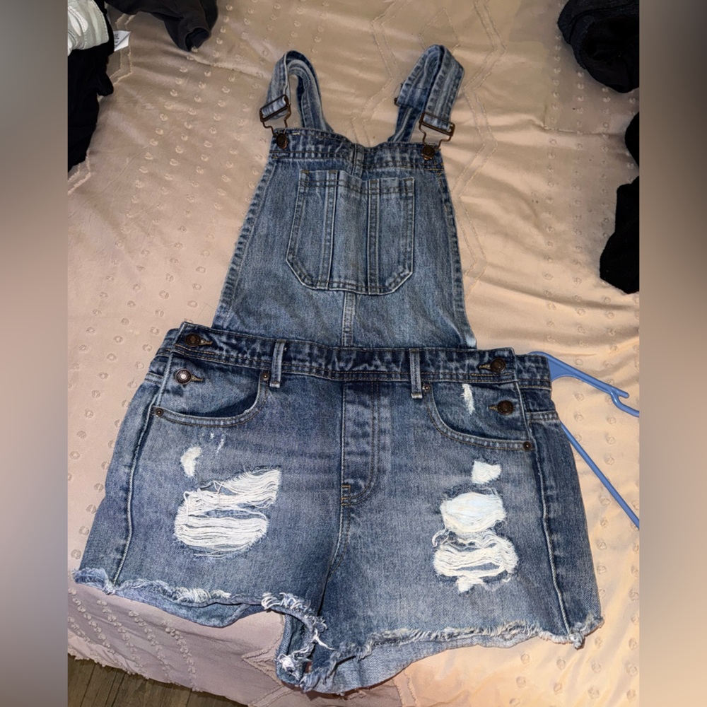 Forever 21 Blue Denim Overalls